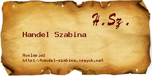 Handel Szabina névjegykártya