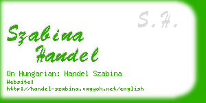 szabina handel business card
